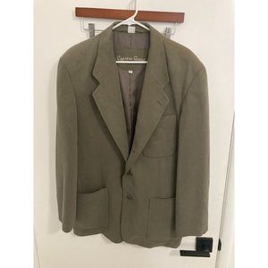 Cypress Grove Men's Vintage 100% Silk Blazer, Greyish Brown, 40R